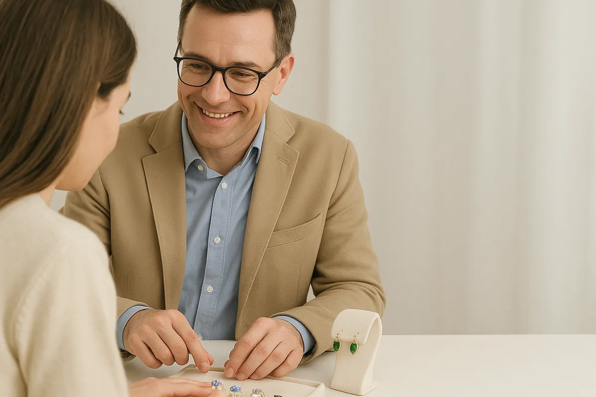 Meet our gemstone experts and book an appointment