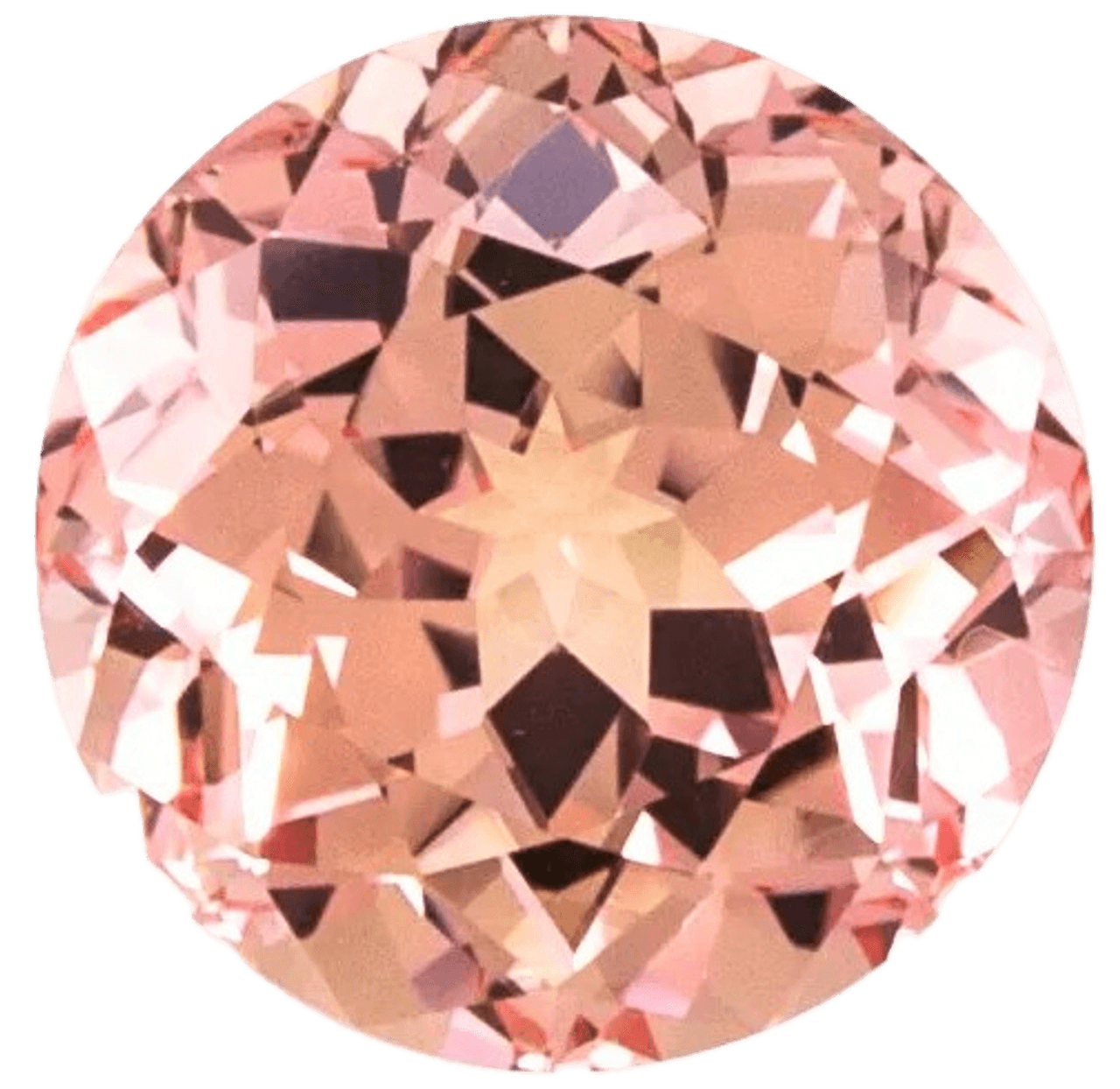 Peach colored gemstones collection